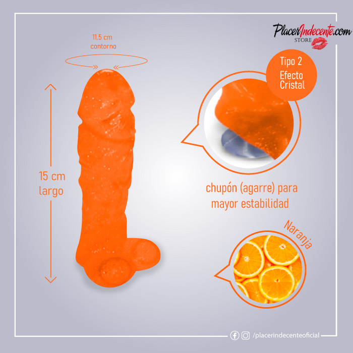 Jabón Erótico 15cm - Naranja